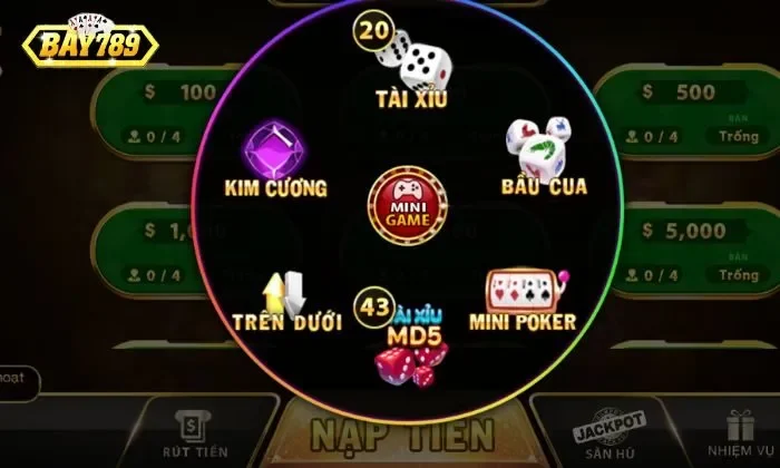 Người chơi nhấn chọn game bài Tiến lên miền Nam tại Bay789